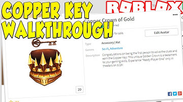 ROBLOX HOW TO GET THE COPPER KEY LOCATION WALKTHROUGH (REAL W/ PROOF) Roblox Player One Event