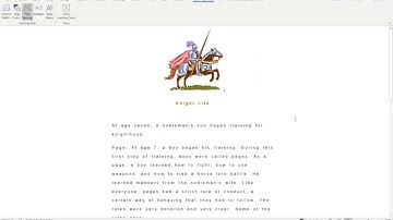 Microsoft Learning Tools in Word 2016
