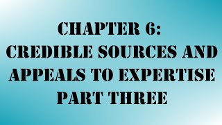 Phil 110 Chapter 6 Improper Appeal to Authority Fallacy