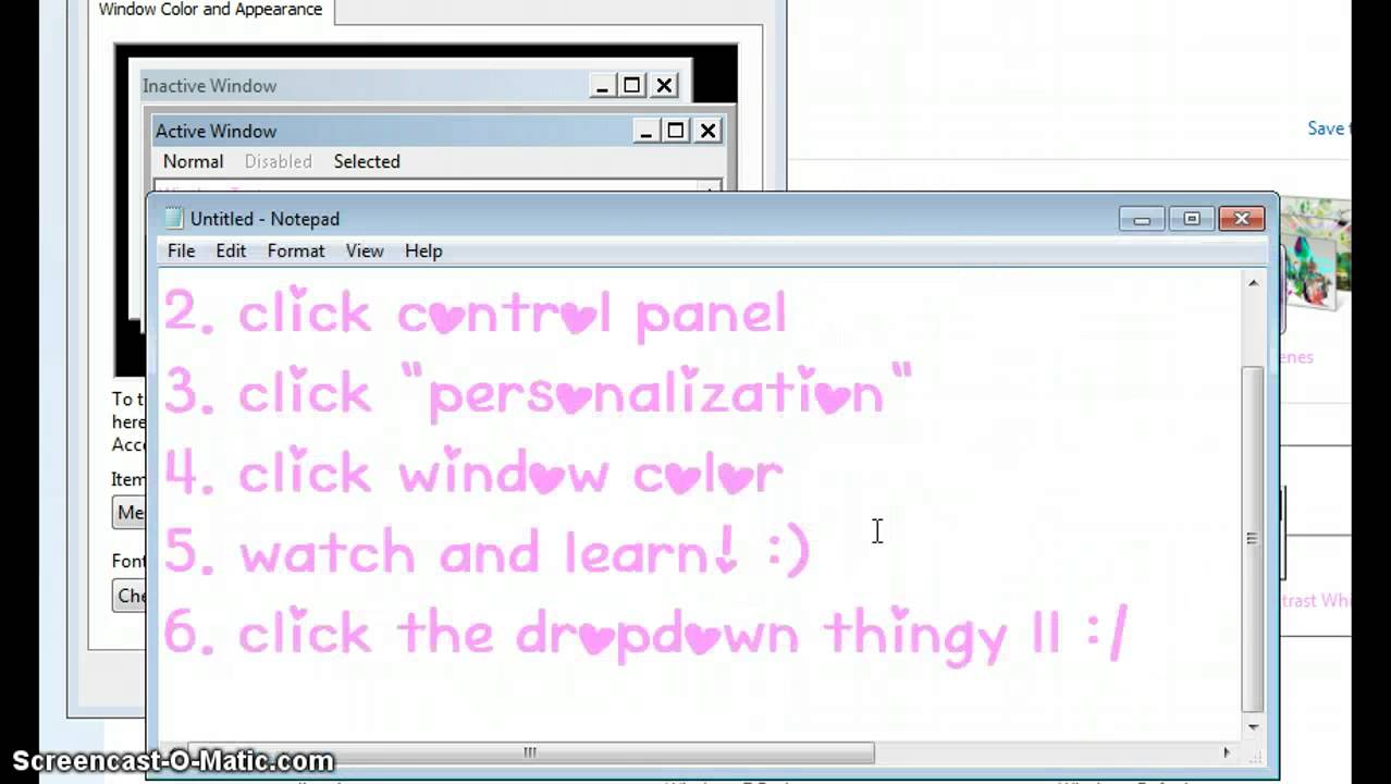 How to change your font color on notepad - YouTube