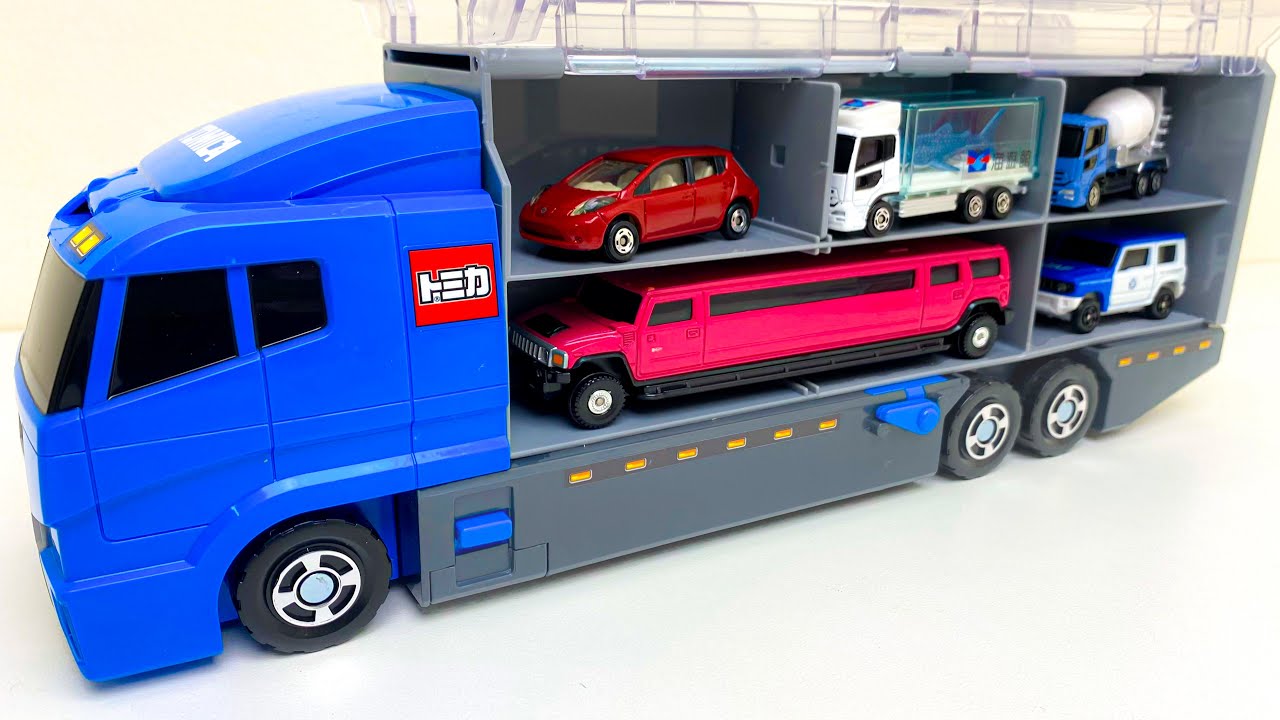 トミカ☆トミカのミニカーを開封しチェックしてコンボイに収納する☆ Tomica minicars and store them in the convoy