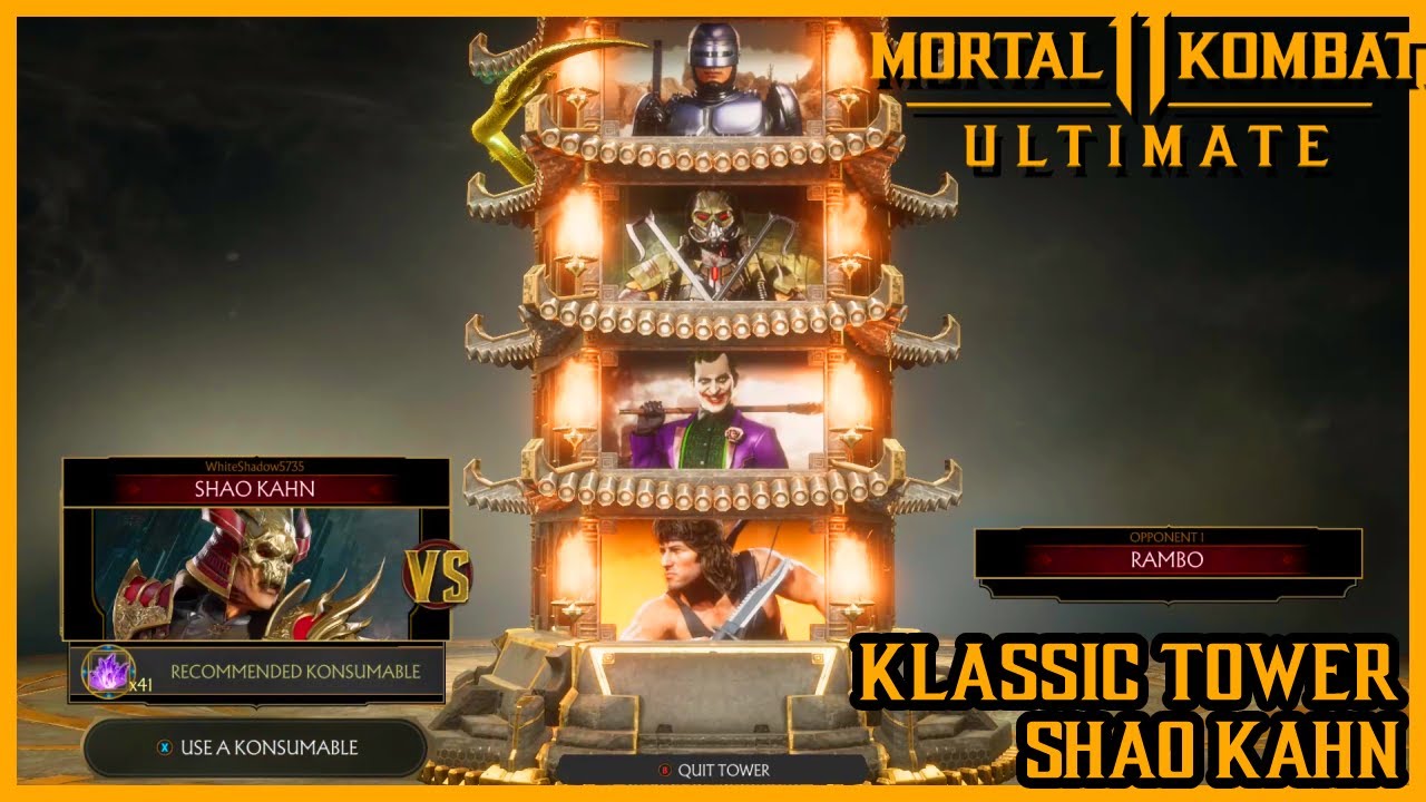 Mortal Kombat 11 Ultimate Shao Kahn Klassic Tower + ENDING YouTube