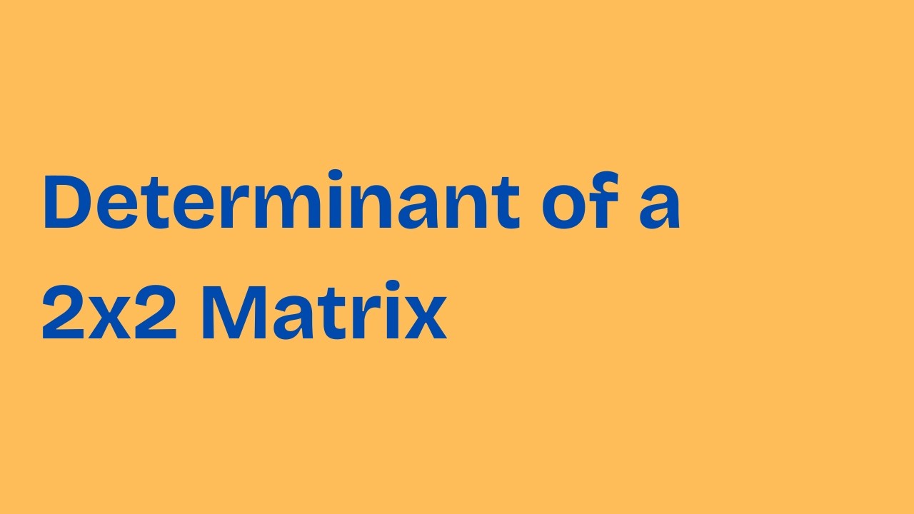 Determinant of a 2x2 Matrix