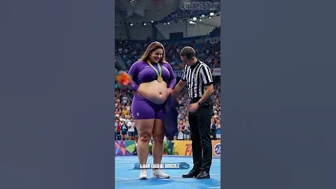 The girl is fat but still won the trophy #usa #usashorts #shorts