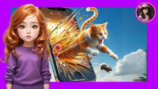 Cat Jigsaw Puzzle Game #3 - Cat, Mouse, and Handphone screenshot 3