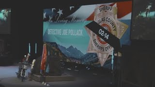 Memorial service honors detective who died from COVID