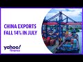 China exports fall 14 in july as recovery challenges remain