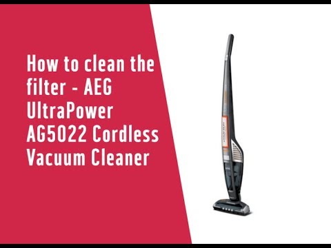 How to clean the filter - AEG UltraPower AG5022 Cordless Vacuum Cleaner  (5587126) - YouTube