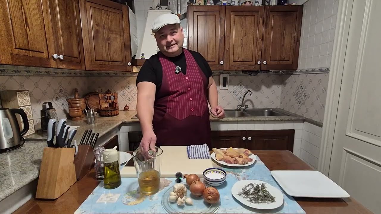 🍗 Pollo giallo alla birra in padella.