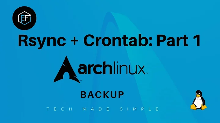 Arch Linux Maintenance: combining Rsync with Crontab - Part 1