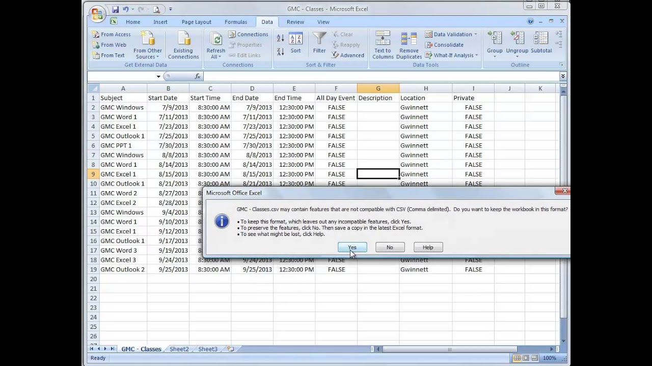 Import Calendar Events From Excel Into Google Calendar By Chris Menard