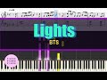 BTS (방탄소년단) - Lights/Piano Cover(Sheets+Piano Tutorial)ピアノアレンジ♪楽譜付き動画