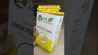 🍋 Lemon Peel Powder Face Pack for Instant 🌼 Glow &amp; Clear Skin at Home ✨ #diyskincare #beautyhack