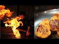 Amazing Hibachi Grill Skill 專業燒烤廚師準備美味佳餚鐵板燒