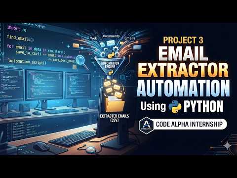 🐍 Python | Email Extractor Automation | Project 3 | CodeAlpha Internship 📧|