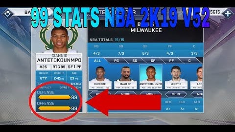 NBA 2K19 V52 : HOW TO 99 STATS