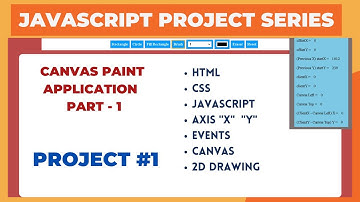 Part-1 HTML5  Canvas Paint  App using  HTML, CSS and JavaScript.  #javascript  #html5 #canvas #css
