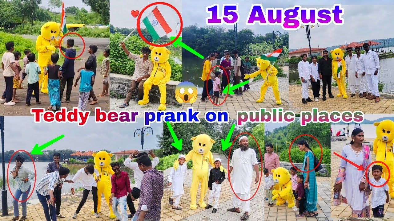 Teddy Bear Prank on public places 🧸& crazy dance 😅 