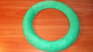 How to make a wreath base out of paper tubes for Easter, Christmas decorations