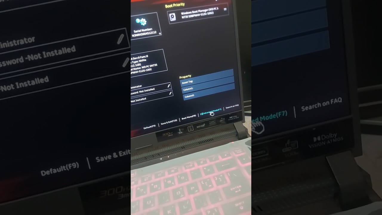 svm mode BC ASUS sandbox active