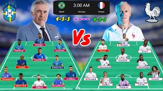 Brazil Vs France 2026 Carlo Ancelotti Vs Didier Deschamps