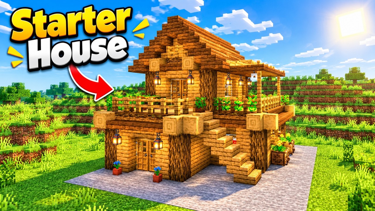 Minecraft: How to build a Simple Starter House 🏠 | Tutorial - YouTube