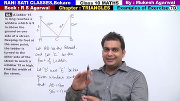 Class 10 Maths (Ex 7D Example 4) TRIANGLES (RS Agarwal 2019)