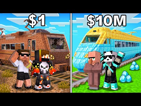 POOR vs RICH Train Battle in Minecraft!