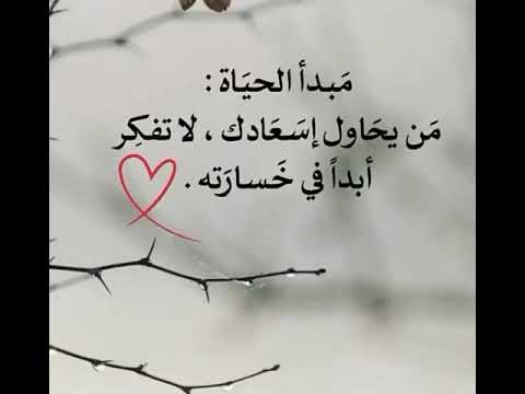 م بدأ الحي اة م ن يح اول إس ع ادك لا تفك ر أبدا في خ سار ته نصيحة لك نصيحة اليوم همسة اليوم