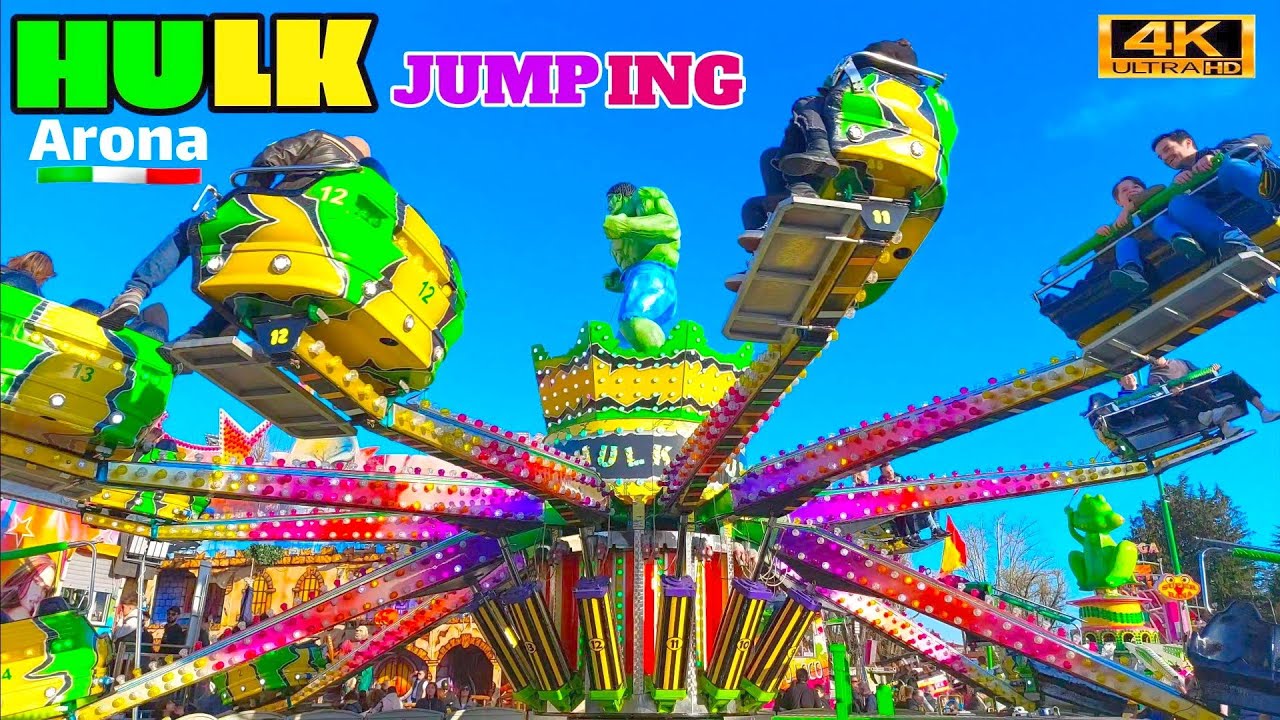 JUMPING HULK Saltamontes Lunapark 4K 🇮🇹 Giostre 2023 Arona