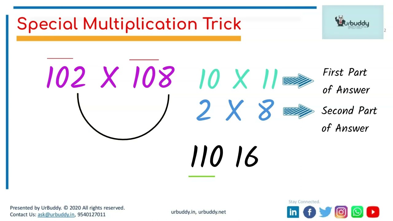 Multiplication when unit's digits add up to 10 I ENGLISH I Calculate within 10 Seconds I Maths Trick