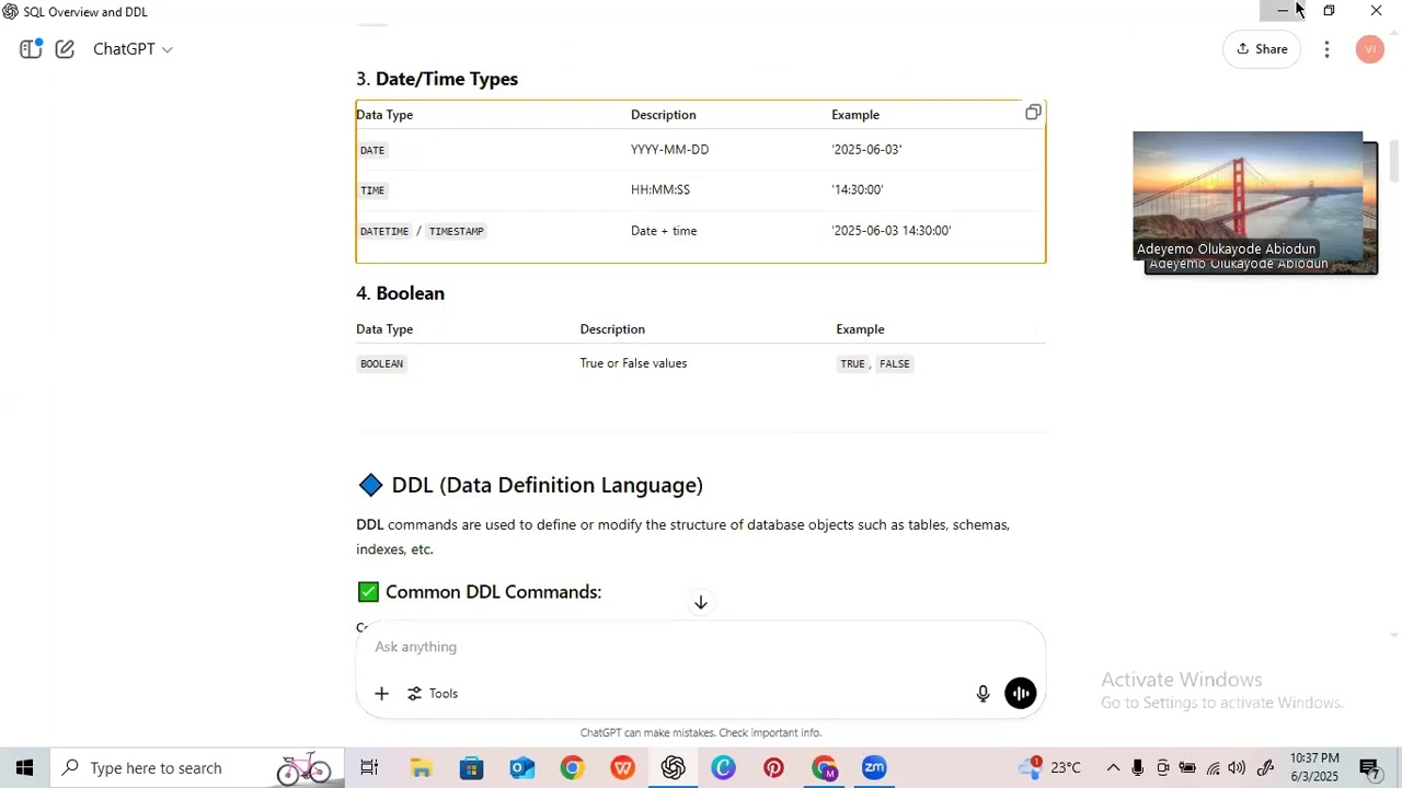 SQL, SQL DATATYPES DDL AND 20 BEST PRACTICES IN SQL