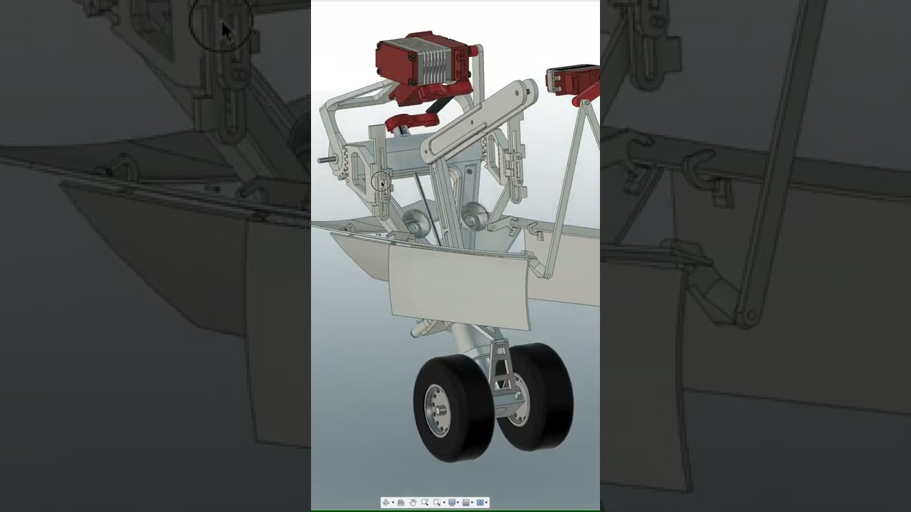 airplane Landing Gear Bay Doors 3D Animation (RC Model) 