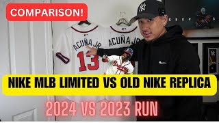 NEW NIKE LIMITED MLB JERSEY VS OLD NIKE REPLICA JERSEYS | Comparison Video |