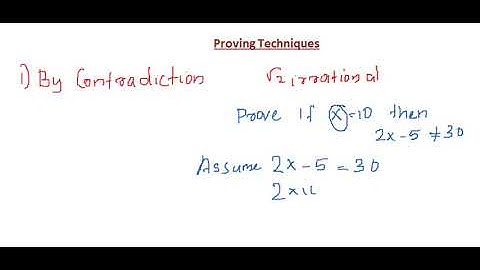 Theory of Computation - Proving Techniques By Contradiction