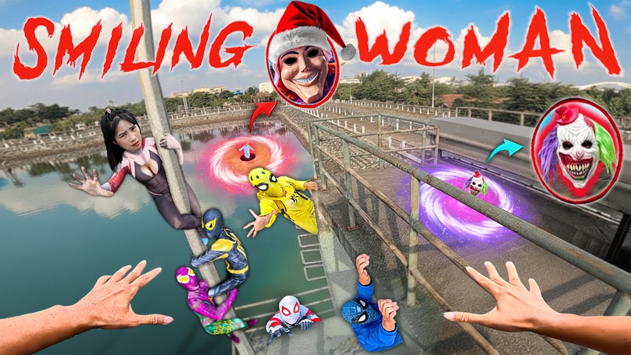 7 SPIDERMAN Vs SMILING WOMAN REAL LIFE ESCAPE 319.0 (Horror Parkour Pov Short) | Epic POV