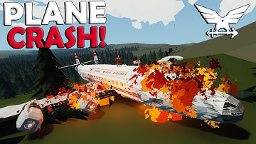 Plane Crashes & Sets On Fire!  -  Stormworks Gameplay