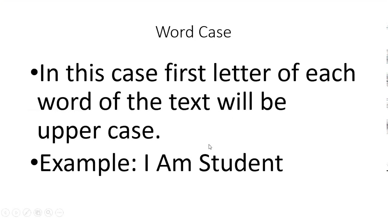 Upper Word Using change cases(lower, upper, word, sentence case and toggle) in MS ...
