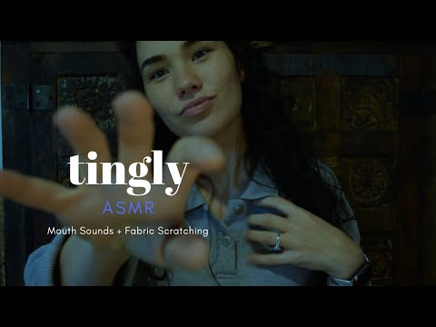 ASMR FAST MOUTH SOUNDS, Fabric Scratching, Word Repetition