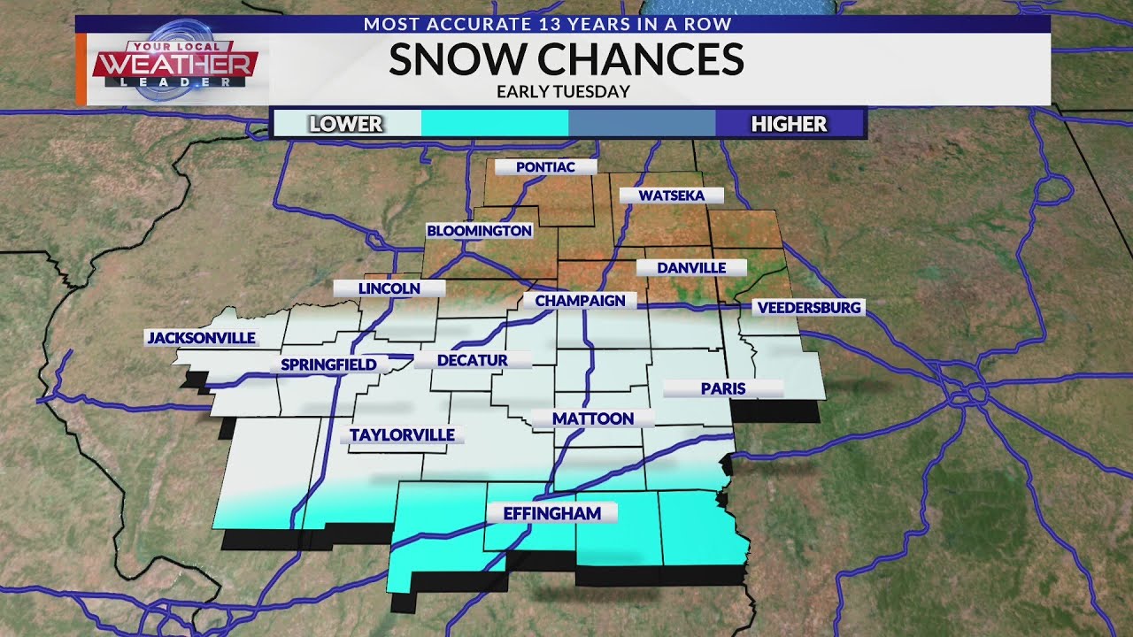 A few snow chances this week as temperatures slowly climb upwards