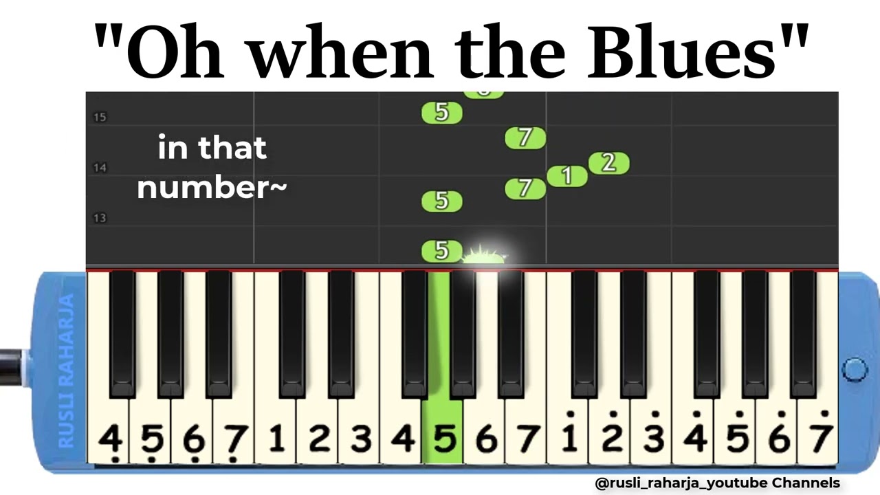 Oh when the blues go marching in not pianika