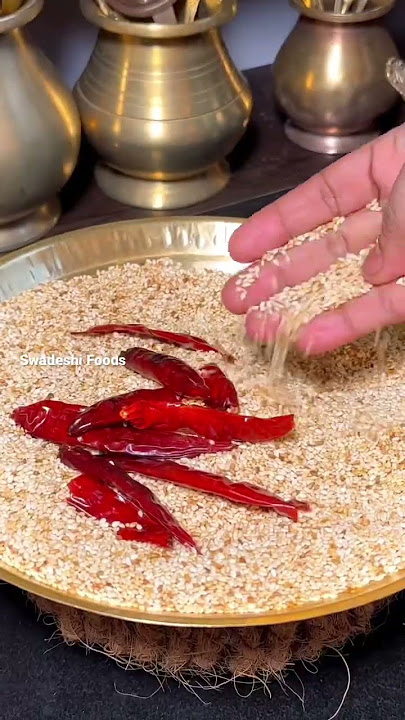 #NuvvulaPodiRecipeInTelugu | #NuvvulaPodiForRice | #NuvvulaPodiRecipe | #SwadeshiFoods | 4K 👌