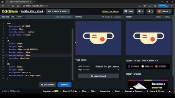 CSS Battle Target #51 | Wear a Mask | All cssbattle.dev solutions