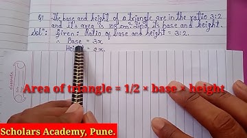ICSE Class 7 Maths | Chapter 17 | Exercise 17.2 | Area and Perimeter | Scholars Academy, Pune.