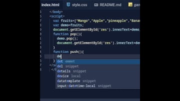 pop and push function in html #coding #youtube #java