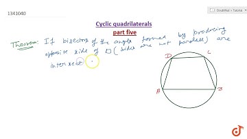 The bisectors of the angles formed by producing the opposite sides of a cyclic quadrilateral (