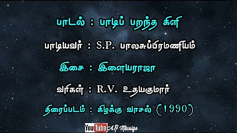 Paadi Parantha Killi  Tamil Lyrics |  பாடிப் பறந்த கிளி | S.P. Balasubrahmaniyam | ilayaraja song