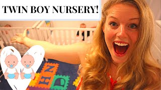 IDENTICAL TWIN BOY NURSERY TOUR! | up close \& personal