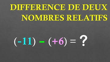 5e Différence de deux nombres relatifs