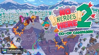 Co-op Action Casual TD Roguelike : No Heroes Here 2 (Demo) | Online Co-op Campaign ~ Full Gameplay
